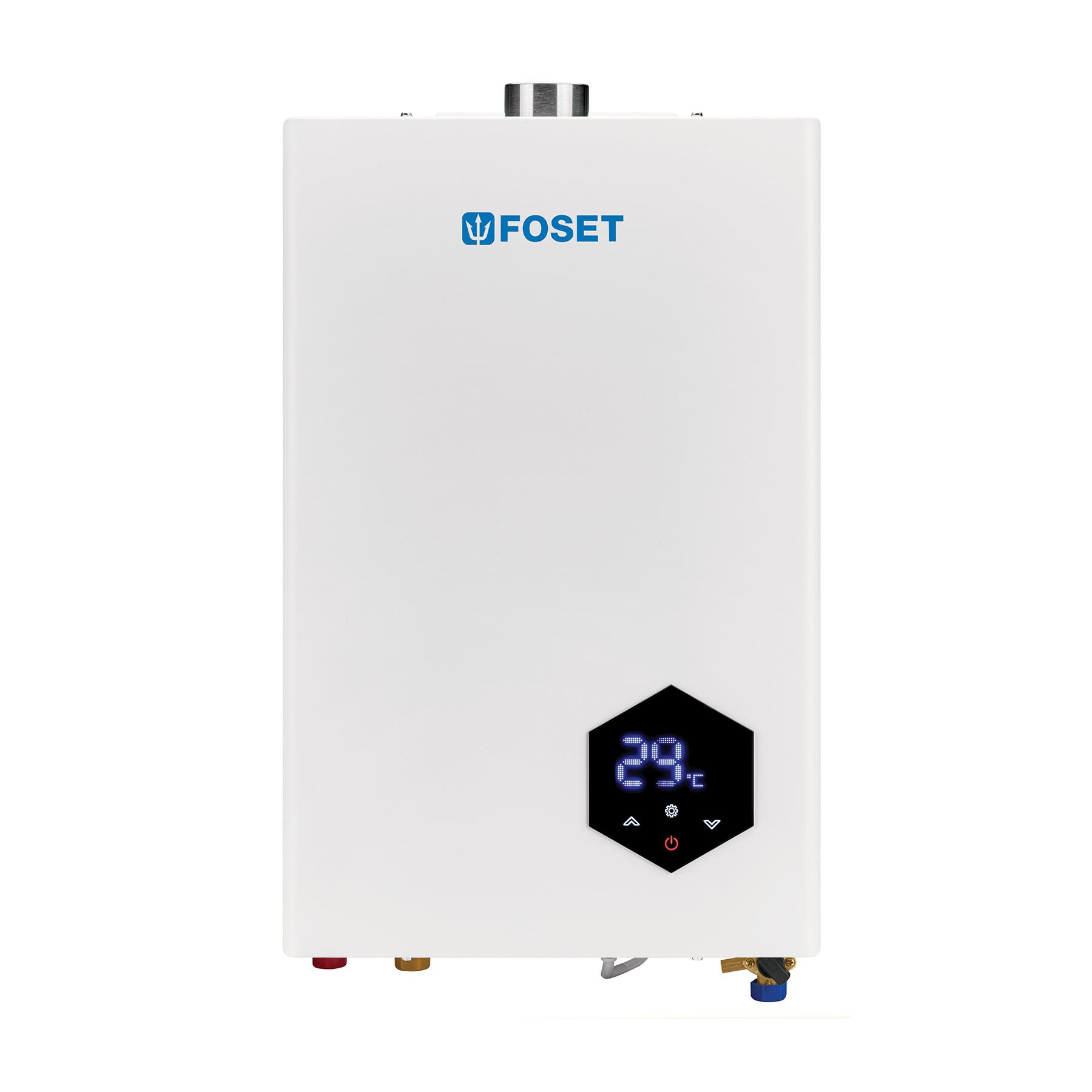 Calentador instantáneo modulante Truper 16L 3 serv gas LP Foset CALE16IM blanco