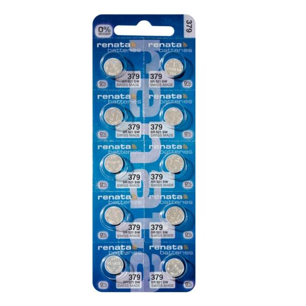 10 Pilas Para Reloj Renata 379 Sr521sw