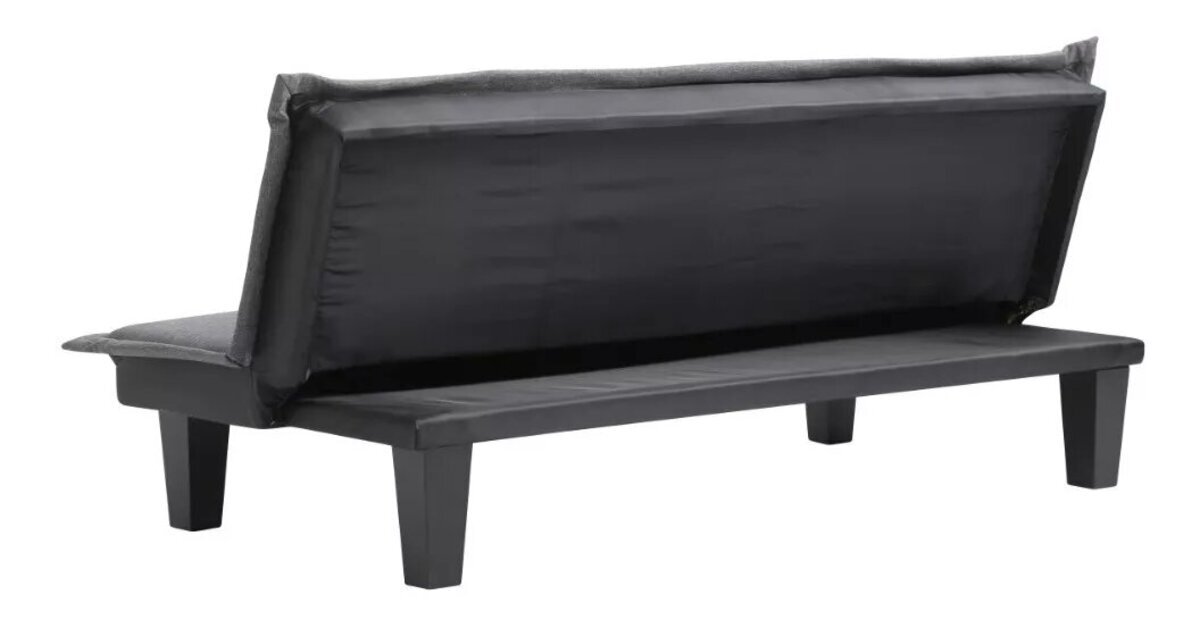 Sofácama Individual Para Sala Reclinable Color Gris Color de la estructura Negro Color del colchón Gris futon.