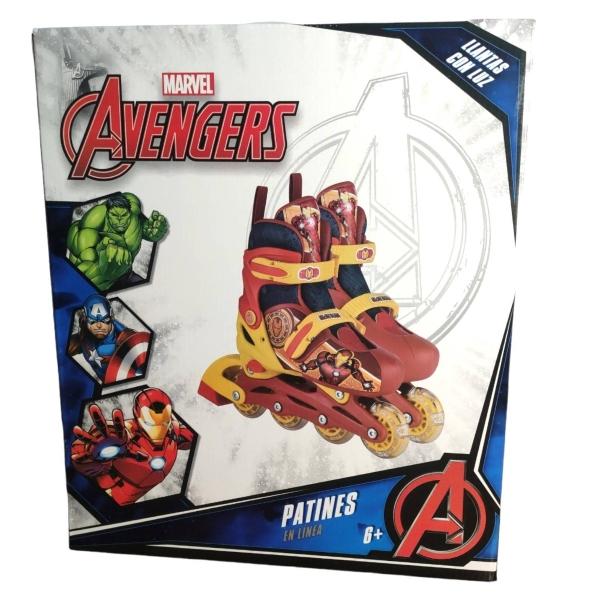 Patines en Linea para Niños Ajustables Avengers Iron Man  - 19a21.