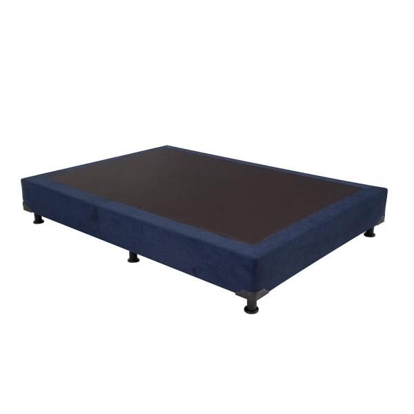 Colchón Matrimonial Spring Air Monaco con Box Azul, 2 Almohadas y Protector
