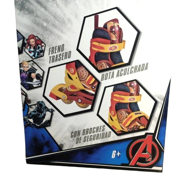 Patines en Linea para Niños Ajustables Avengers Iron Man  - 19a21.