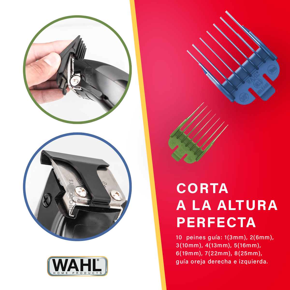 Maquina Corta Pelo Wahl Color Code 17 Piezas Profesional