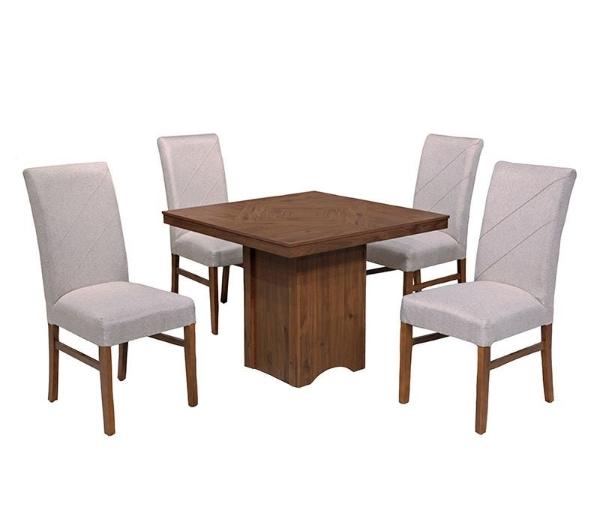 Antecomedor Foster Nogal 4 sillas Muebles Vigo 