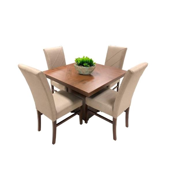Antecomedor Foster Nogal 4 sillas Muebles Vigo 