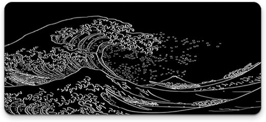 E T EASYTAO Alfombrilla para Ratón XXL Profesional (800 * 300 * 3 mm), Mousepad de Escritorio Grande, Impermeable y Antideslizante, para Gamer, Empleado, Ordenador, PC, Laptop(Ondulada).