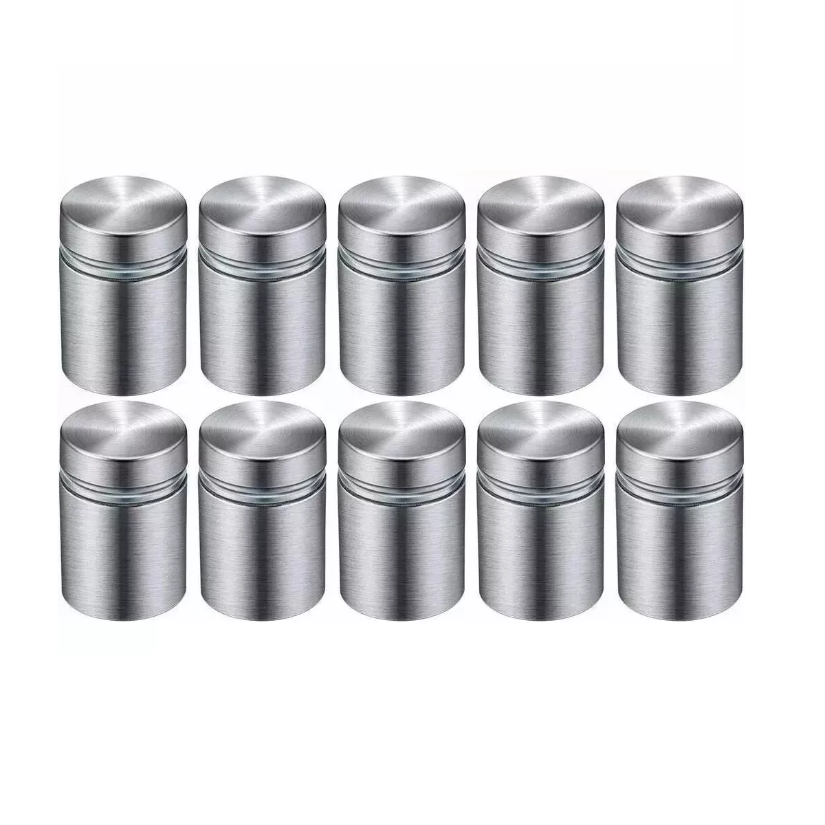 10 Tornillos De Soporte Para Letreros De Acero