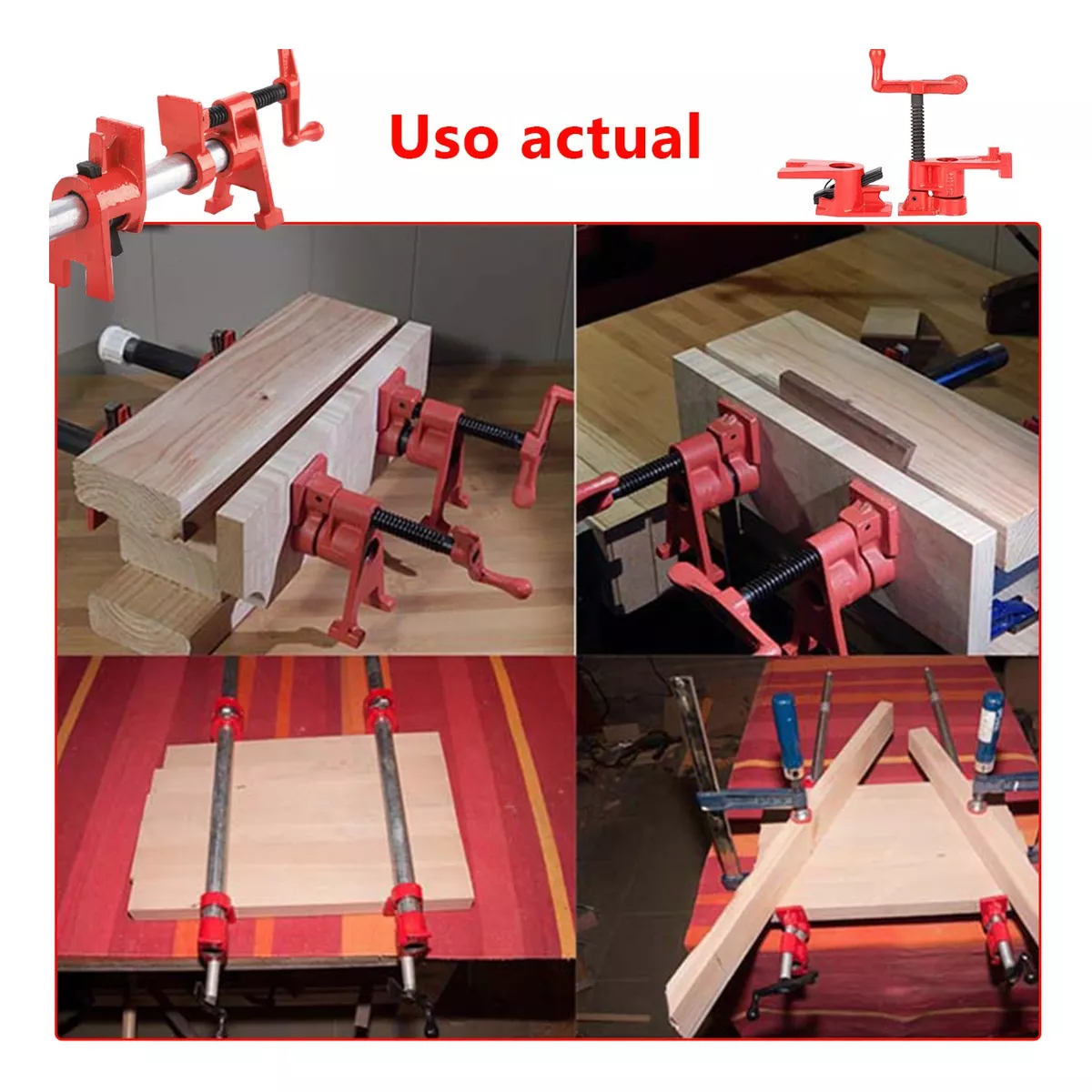 Prensa /abrazaderas Para Madera De Tubo 
