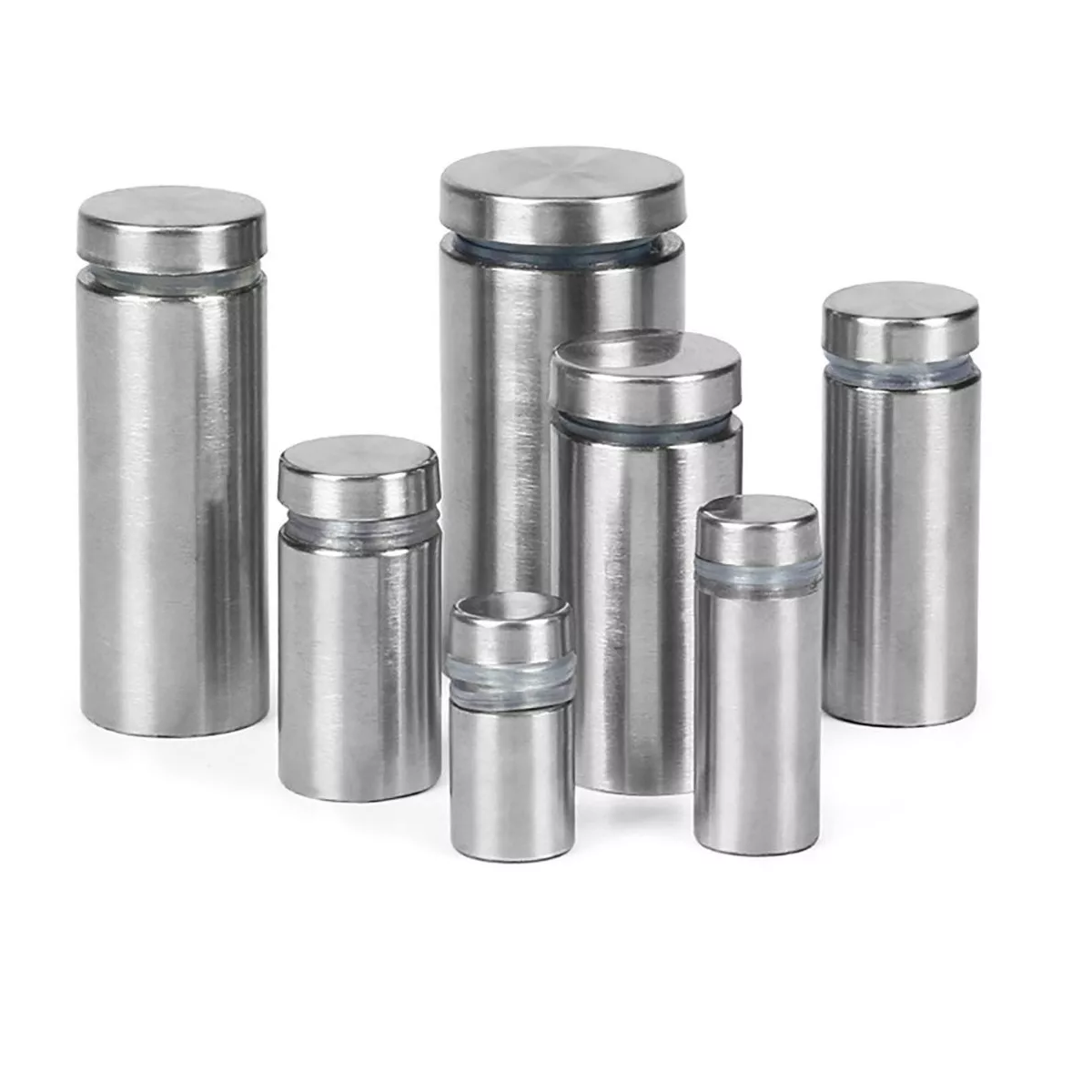 10 Tornillos De Soporte Para Letreros De Acero
