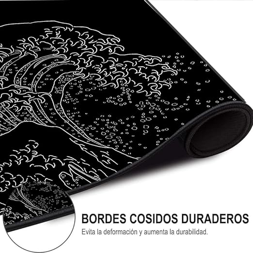 E T EASYTAO Alfombrilla para Ratón XXL Profesional (800 * 300 * 3 mm), Mousepad de Escritorio Grande, Impermeable y Antideslizante, para Gamer, Empleado, Ordenador, PC, Laptop(Ondulada).