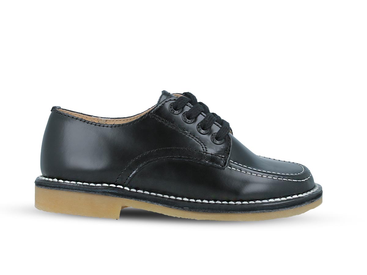 Zapato Escolar Elefante De Piel Negro Niño/Niña.
