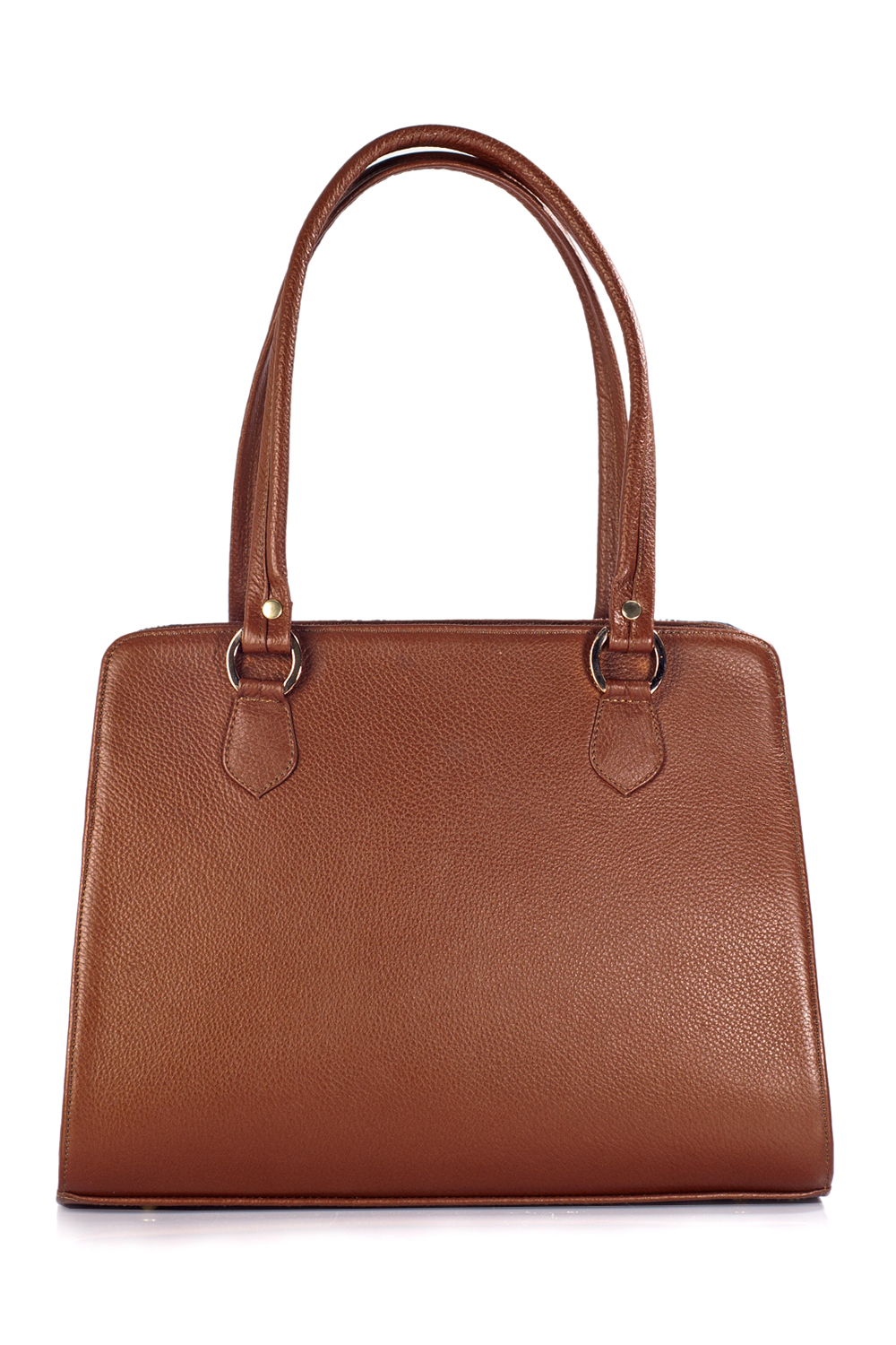 Bolso tipo tote  A ÁNGELOZANO modelo Salma de piel vacuna con telar artesanal y mezclilla color camel.
