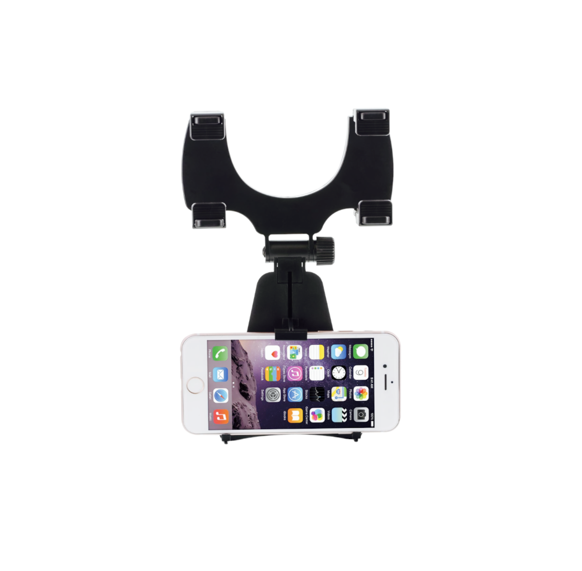 Soporte Universal Para Espejo Retrovisor de Auto Para Celular Color Negro.