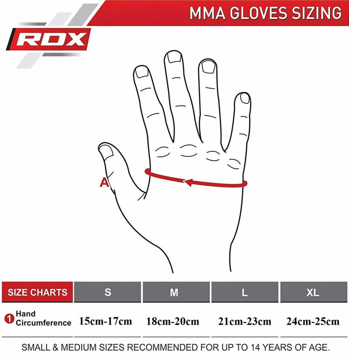 GUANTES MMA NOIR RDX SPARRING ENTRENAMIENTO