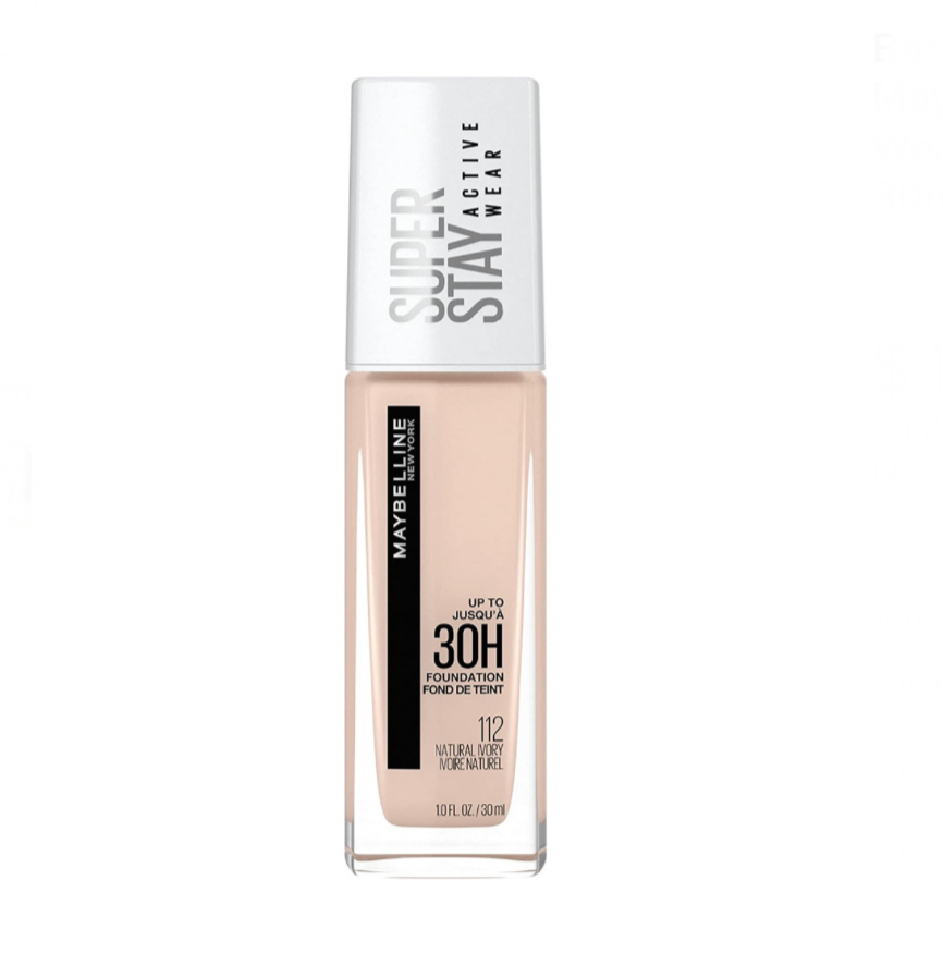 Base de maquillaje líquida Maybelline New York Super Stay Full Coverage 112 Natural Ivory .