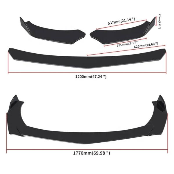 3 Pza Splitter Facia Del Para Bmw X6 2008 - 2016 (Dtouch) 