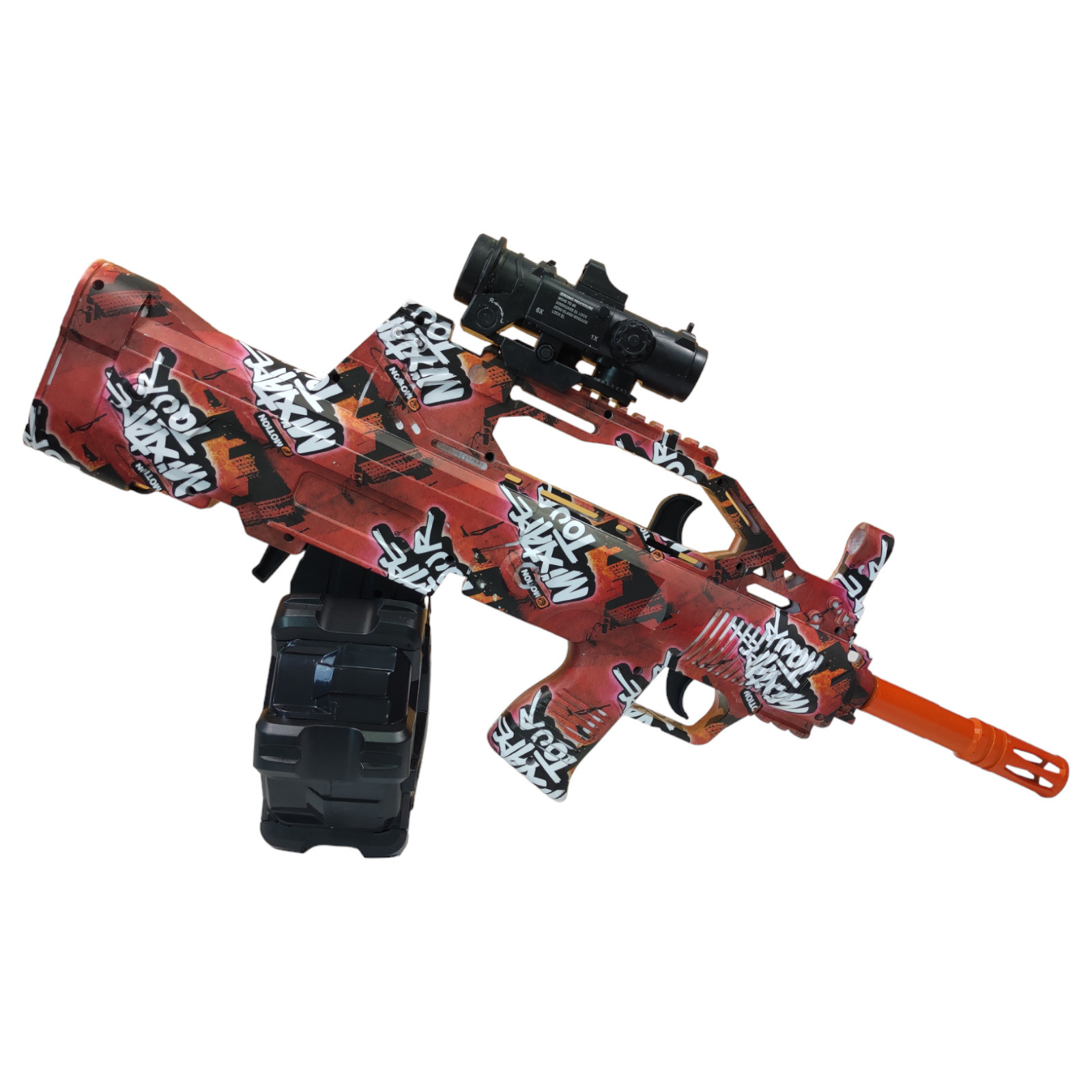 Pistola de Gel Automática Eléctrica,Niños Bolas Hidrogel M249 - Rojo.