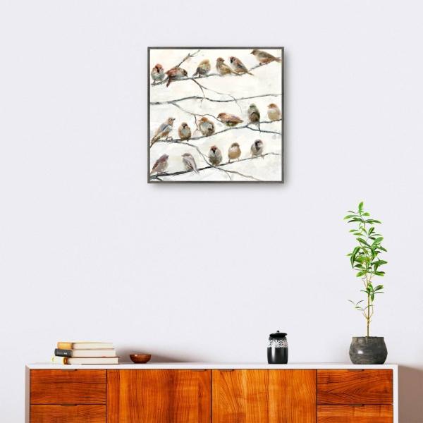 Cuadro Decorativo - Pájaros del mismo plumaje 112 cm x 112 cm