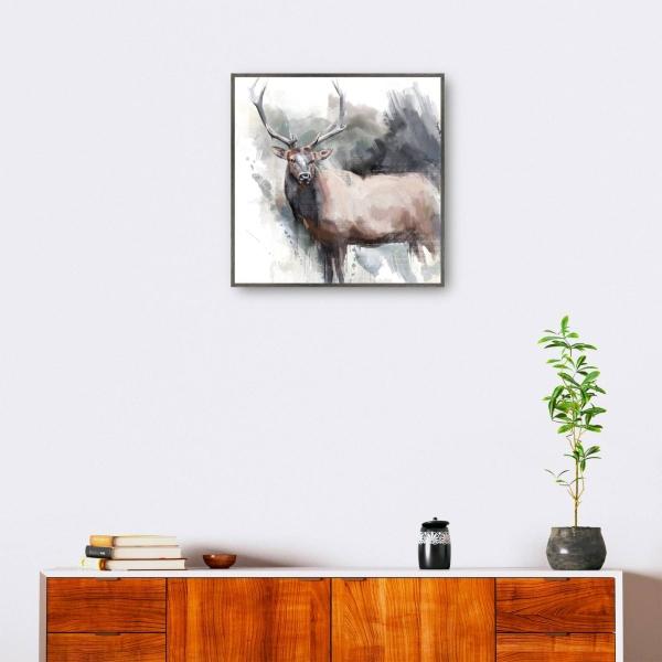 Cuadro Decorativo - Retrato de alce 112 cm x 112 cm