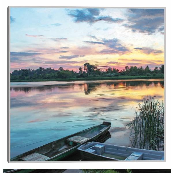 Cuadro Decorativo - Puesta de sol junto al lago 94 cm x 94 cm