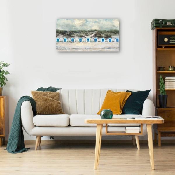 Cuadro Decorativo - Cabañas al amanecer 64 cm x 122 cm