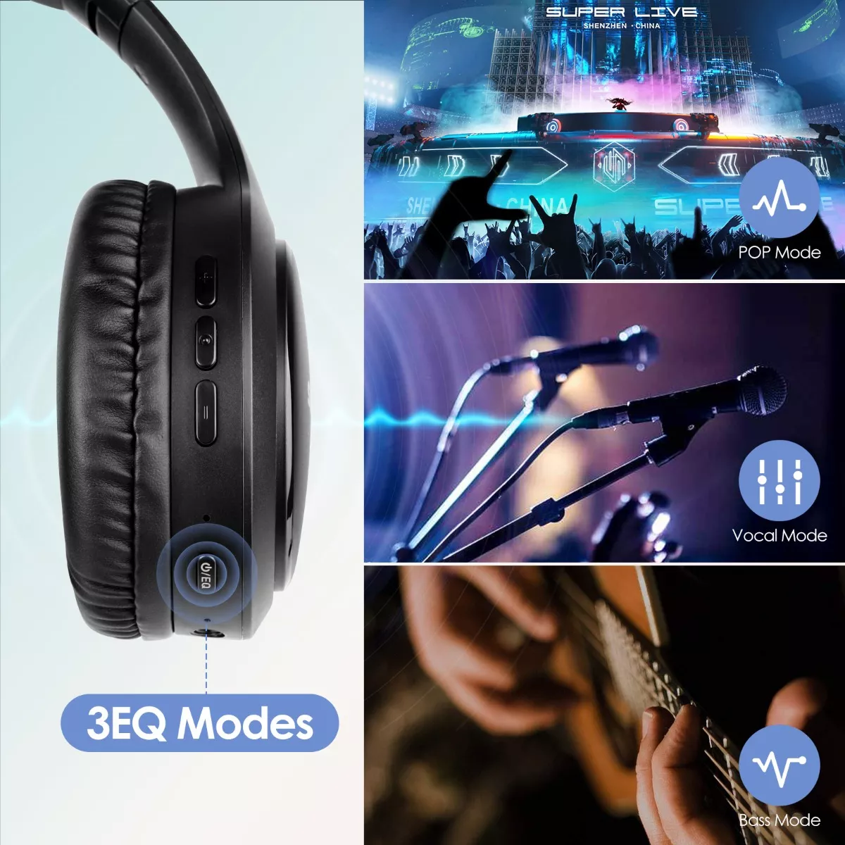 Audifonos Diadema Inalambricos Bluetooth Con Mic Hifi
