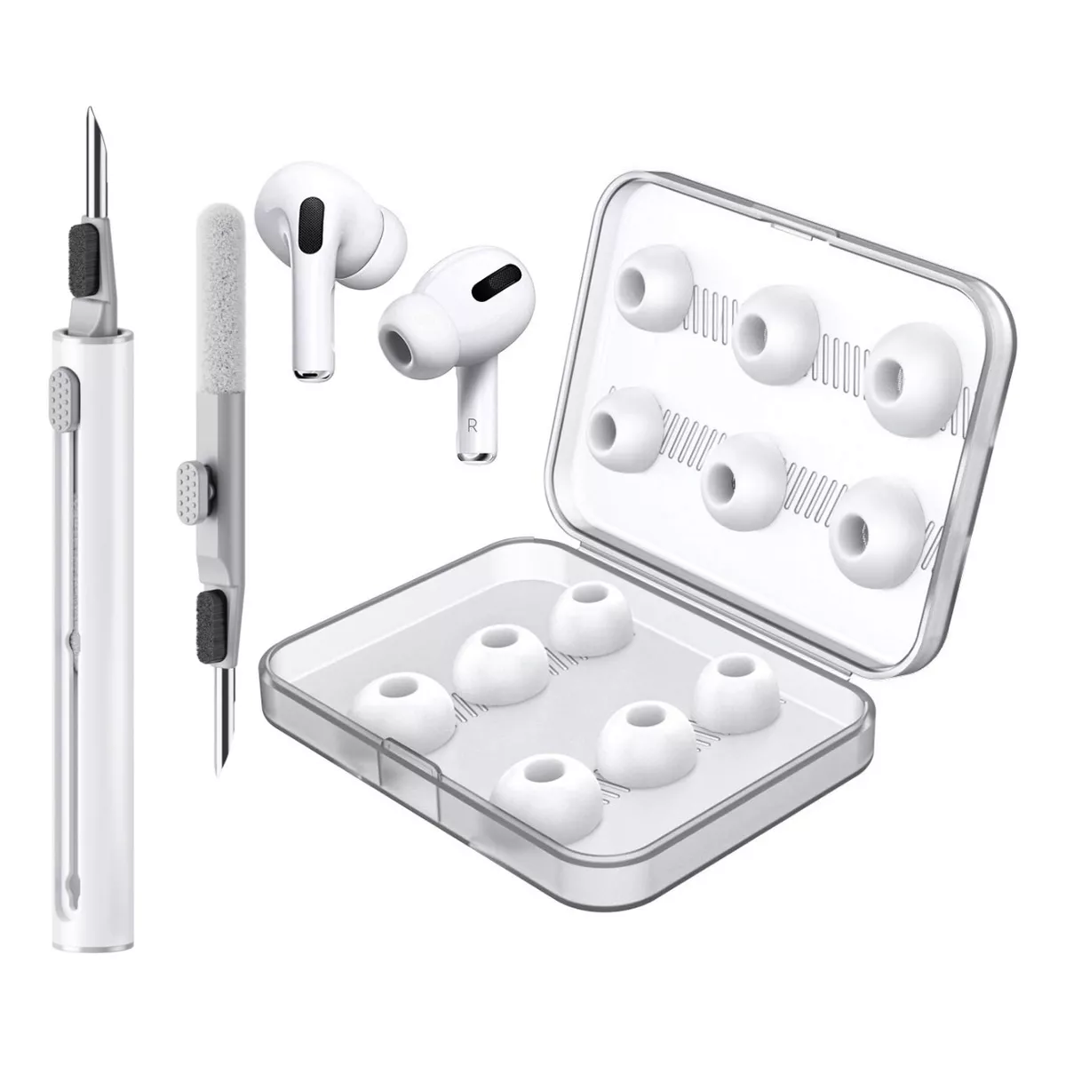 6 Almohadillas Silicon Eartips Repuesto Para AirPods Pro 1 2