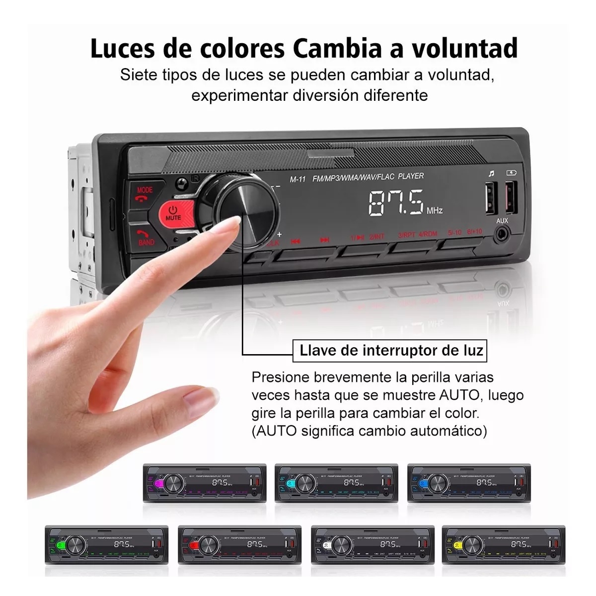 Autoestéreos Bluetooth Mp3 Radio Manos Libres Fm Aux Usb Sd