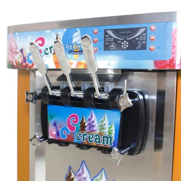 Maquina Helados  1800w Helado Suave Nieve Comercial Profesional Naranja.