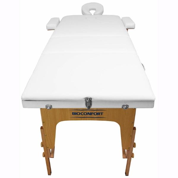 Cama De Masaje Premium Camilla Spa Portatil Reclinable Incluye Estuche Sabana Accesorios Blanca Nanofort
