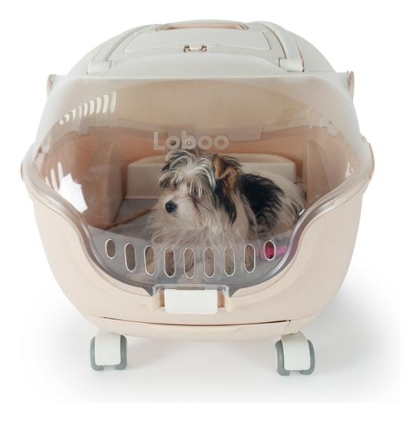 Transportadora Para Perro Y Gato Con Comedero Eco-friendly Beige