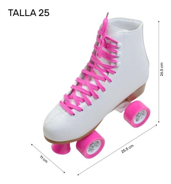 Patines 4 Ruedas Chicago Blancos Unisex Quads Profesionales