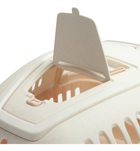 Transportadora Para Perro Y Gato Con Comedero Eco-friendly Beige