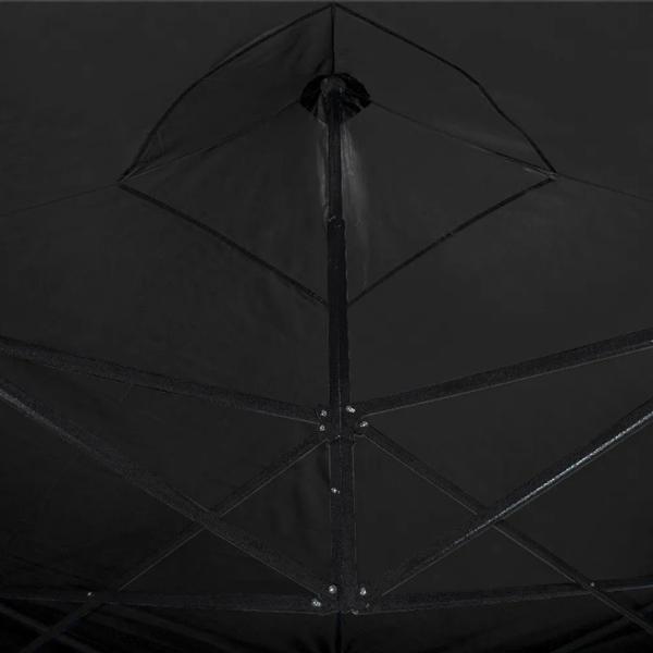 Carpa Toldo 3x3 Plegable negro Lona Impermeable Jardin Casa