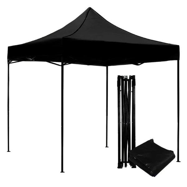 Carpa Toldo 3x3 Plegable negro Lona Impermeable Jardin Casa