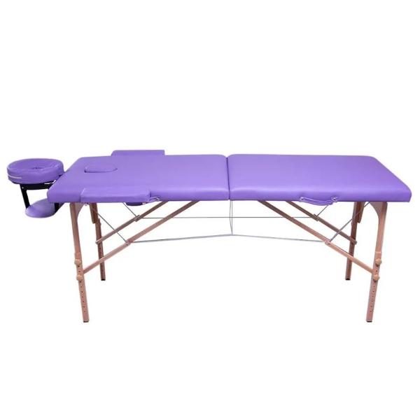 Cama Masaje Plegable Altura Ajustable 150Kg Spa Incluye Bolsa de Transporte Morada.