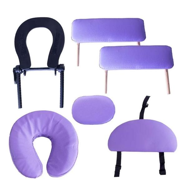 Cama Masaje Plegable Altura Ajustable 150Kg Spa Incluye Bolsa de Transporte Morada.