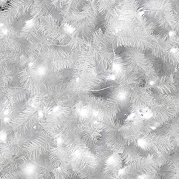 Pino Arbol De Navidad Blanco Led 260 Luces 1.90m Naviplastic