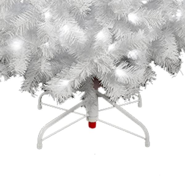 Pino Arbol De Navidad Blanco Led 260 Luces 1.90m Naviplastic
