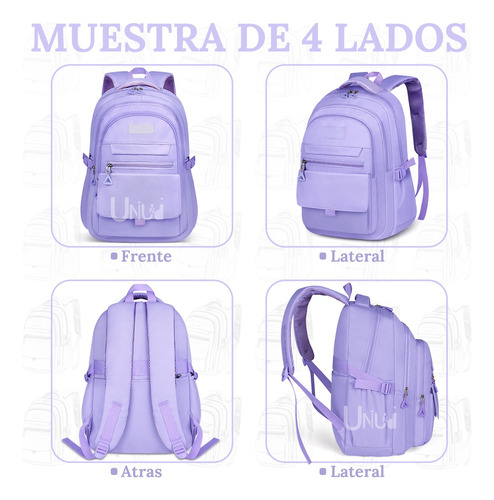 Mochila Antirrobo Para Escolar Viaje Estilo Juvenil Casual Unisex De Gran Capacidad Con Multi Bolsillos Mochila Uniuni