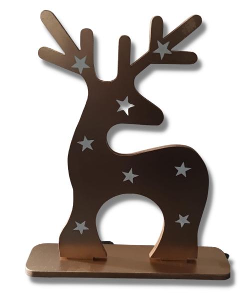 Reno Navideño Decorativo Dorado