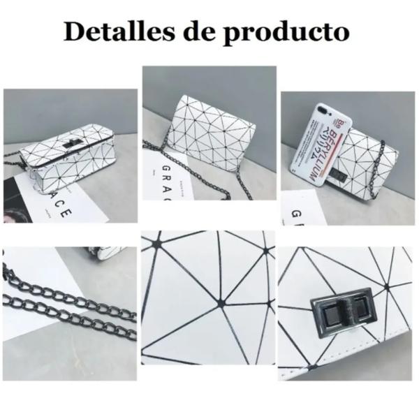 Bolsa Pequeñas Dama Tornasol Geometrica De Bolso Cruzada
