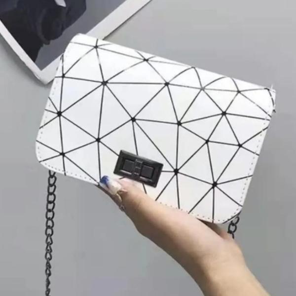 Bolsa Pequeñas Dama Tornasol Geometrica De Bolso Cruzada