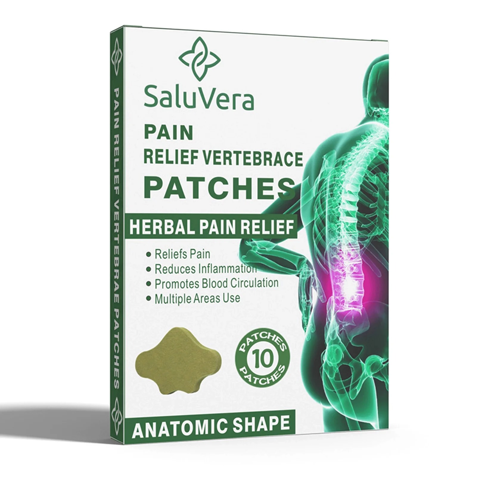 Parche para aliviar dolor de espalda, alivia el dolor muscular, 10 piezas