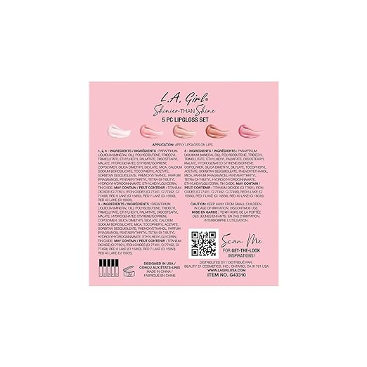 Set de 5 Lip Gloss Shinier That Shine L.A Girl.