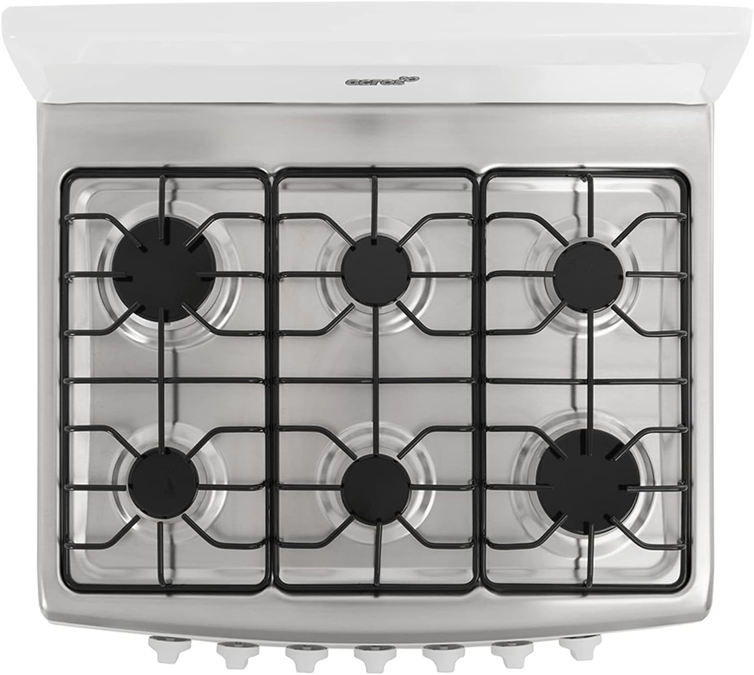 Estufa Acros Al Piso 30 Af5433q A Gas 6 Quemadores Blanca 127v Puerta Con Visor 5.1ft³.
