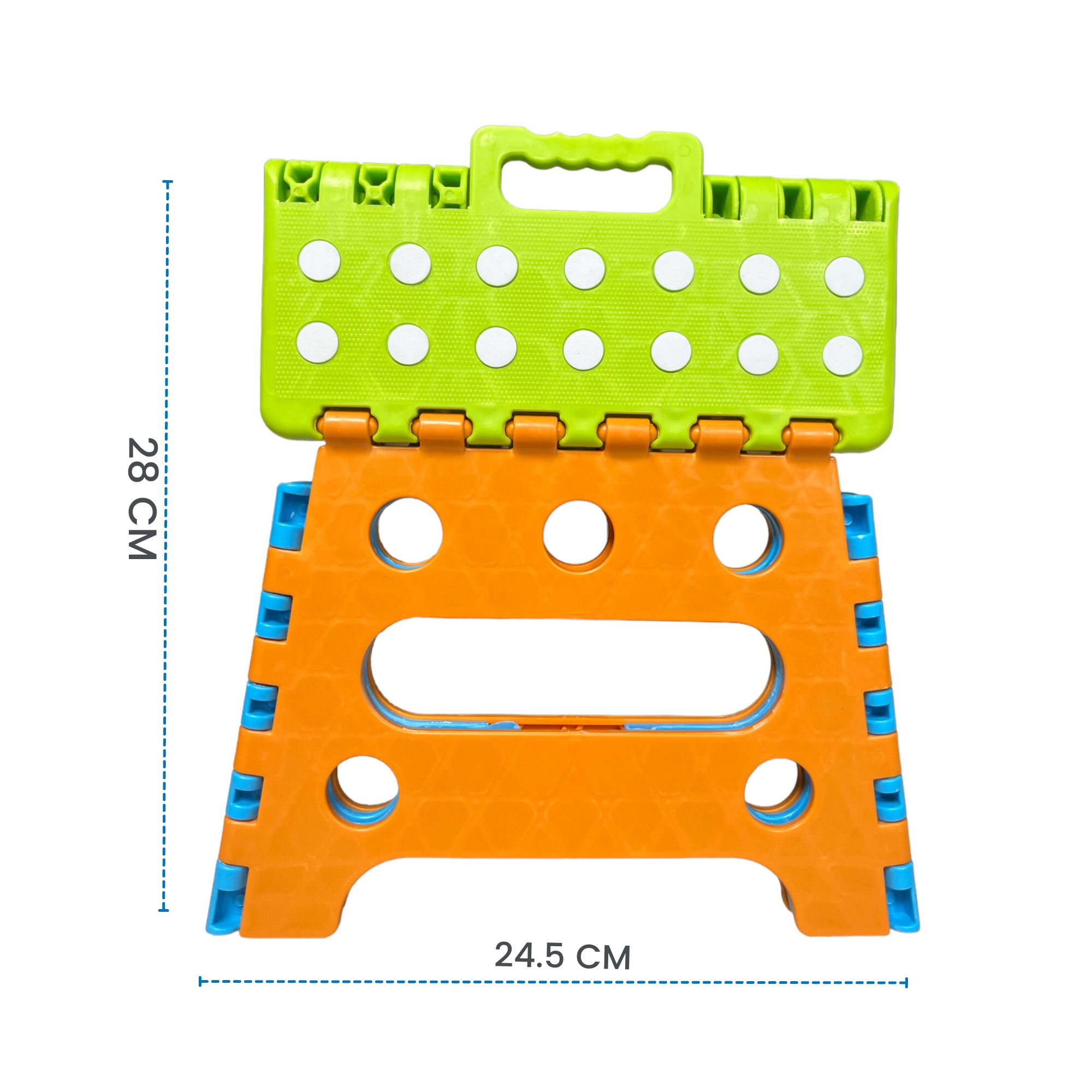Banco Taburete Infantil Plegable Portátil Para Niños 18cm de alto – Verde.