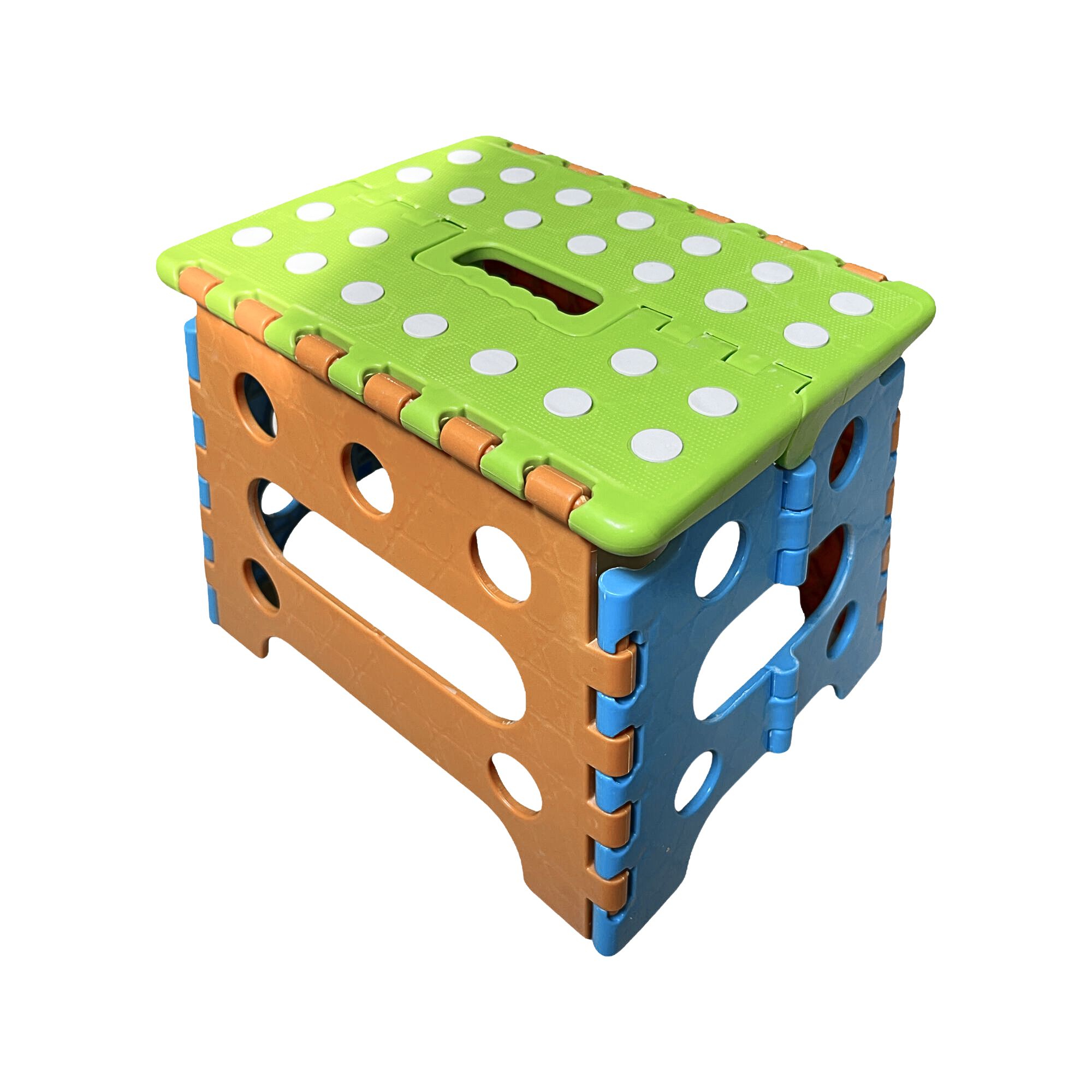 Banco Taburete Infantil Plegable Portátil Para Niños 18cm de alto – Verde.