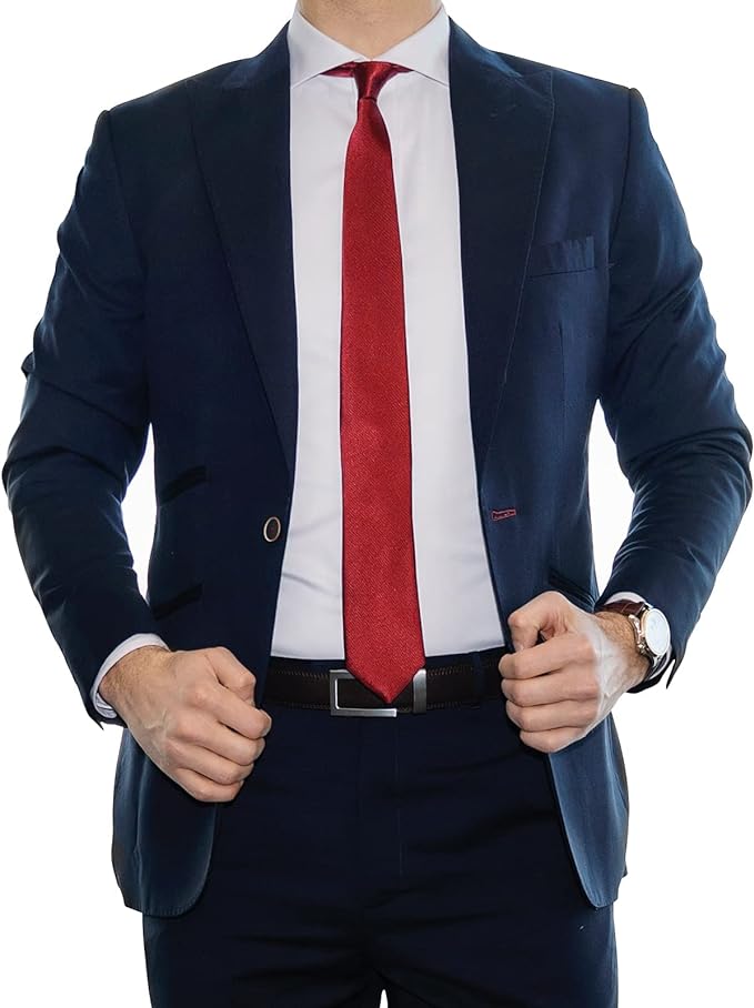 Corbatas de Satén para Hombre, Corbata Lisas Slim Delgada para Caballero, Accesorio Elegante de Alta Calidad para Trajes, Regalo Perfecto para Marido, Padre o Amigo.