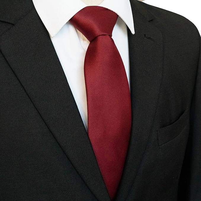 Corbatas de Satén para Hombre, Corbata Lisas Slim Delgada para Caballero, Accesorio Elegante de Alta Calidad para Trajes, Regalo Perfecto para Marido, Padre o Amigo.